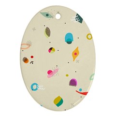 Dots, Spots, And Whatnot Oval Ornament (two Sides) by andStretch