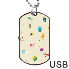 Dots, Spots, And Whatnot Dog Tag Usb Flash (one Side) by andStretch