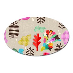 Scandinavian Foliage Fun Oval Magnet by andStretch