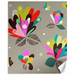 Scandinavian Flower Shower Canvas 11  X 14 