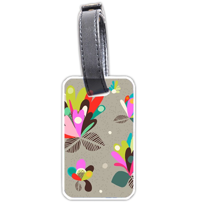 Scandinavian Flower Shower Luggage Tag (one side)