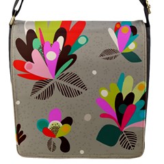 Scandinavian Flower Shower Flap Closure Messenger Bag (s) by andStretch