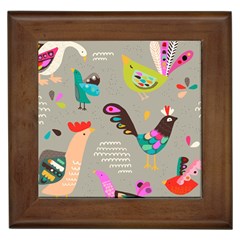 Scandinavian Birds Feather Weather Framed Tile by andStretch