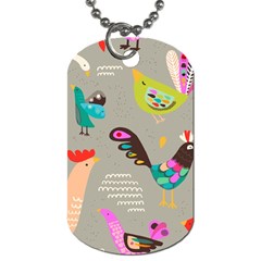 Scandinavian Birds Feather Weather Dog Tag (two Sides) by andStretch