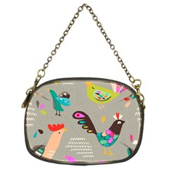 Scandinavian Birds Feather Weather Chain Purse (two Sides) by andStretch