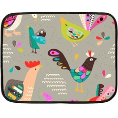 Scandinavian Birds Feather Weather Double Sided Fleece Blanket (mini)  by andStretch