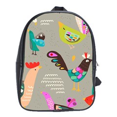 Scandinavian Birds Feather Weather School Bag (xl) by andStretch