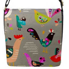 Scandinavian Birds Feather Weather Flap Closure Messenger Bag (s) by andStretch