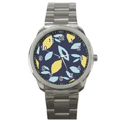 Laser Lemon Navy Sport Metal Watch by andStretch