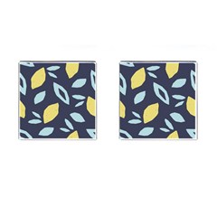 Laser Lemon Navy Cufflinks (square) by andStretch