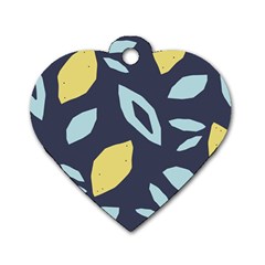 Laser Lemon Navy Dog Tag Heart (one Side) by andStretch