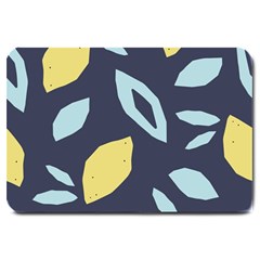 Laser Lemon Navy Large Doormat  by andStretch