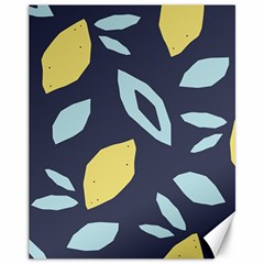Laser Lemon Navy Canvas 11  X 14  by andStretch