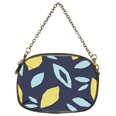 Laser Lemon Navy Chain Purse (two Sides) by andStretch