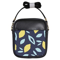 Laser Lemon Navy Girls Sling Bag by andStretch