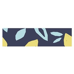 Laser Lemon Navy Satin Scarf (oblong) by andStretch