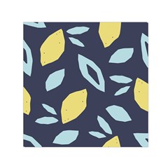 Laser Lemon Navy Small Satin Scarf (square) by andStretch