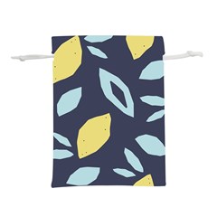 Laser Lemon Navy Lightweight Drawstring Pouch (l) by andStretch