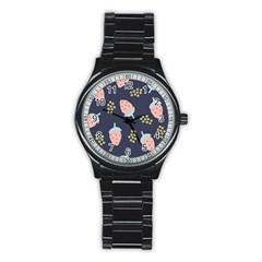 Strawberry Fields Stainless Steel Round Watch by andStretch