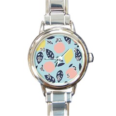 Orchard Fruits Round Italian Charm Watch by andStretch