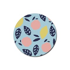 Orchard Fruits Rubber Coaster (round)  by andStretch