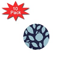 Orchard Fruits In Blue 1  Mini Buttons (10 Pack)  by andStretch