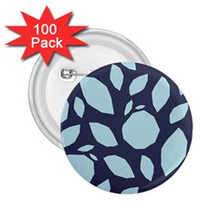 Orchard Fruits In Blue 2 25  Buttons (100 Pack)  by andStretch