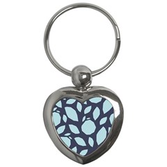 Orchard Fruits In Blue Key Chain (heart) by andStretch