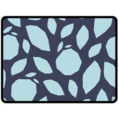 Orchard Fruits In Blue Double Sided Fleece Blanket (large)  by andStretch