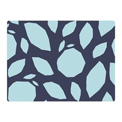 Orchard Fruits In Blue Double Sided Flano Blanket (mini) 