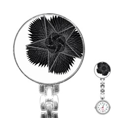 Black Rose Stainless Steel Nurses Watch by Sabelacarlos