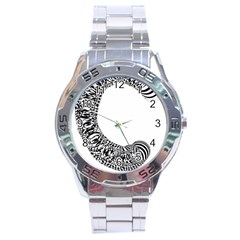 Letter C  Stainless Steel Analogue Watch