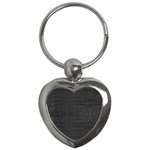 Black Alligator Skin Key Chain (Heart) Front