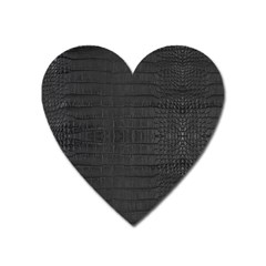 Black Alligator Skin Heart Magnet by LoolyElzayat