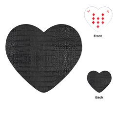 Black Alligator Skin Playing Cards Single Design (heart) by LoolyElzayat