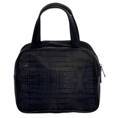 Black Alligator Skin Classic Handbag (two Sides) by LoolyElzayat