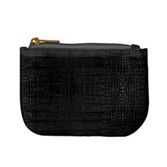 Black Alligator Skin Mini Coin Purse by LoolyElzayat