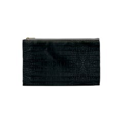 Black Alligator Skin Cosmetic Bag (small) by LoolyElzayat