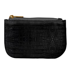 Black Alligator Skin Large Coin Purse by LoolyElzayat