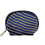 Yellow Blue Stripped Fish Accessory Pouch (Small) Front