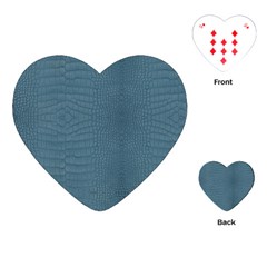 Turquoise Alligator Skin Playing Cards Single Design (heart) by LoolyElzayat