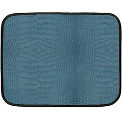 Turquoise Alligator Skin Fleece Blanket (mini) by LoolyElzayat