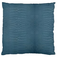 Turquoise Alligator Skin Standard Flano Cushion Case (one Side) by LoolyElzayat