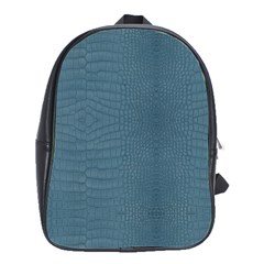 Turquoise Alligator Skin School Bag (Large)