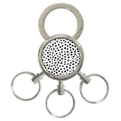 Black And White Seamless Cheetah Spots 3-ring Key Chain by LoolyElzayat