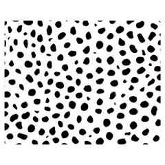 Black And White Seamless Cheetah Spots Double Sided Flano Blanket (medium)  by LoolyElzayat