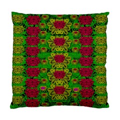 Rainbow Forest The Home Of The Metal Peacocks Standard Cushion Case (one Side) by pepitasart