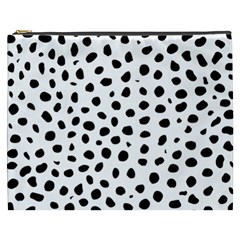 Black And White Seamless Cheetah Spots Cosmetic Bag (xxxl) by LoolyElzayat