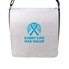 Child Abuse Prevention Support  Flap Closure Messenger Bag (l) by artjunkie