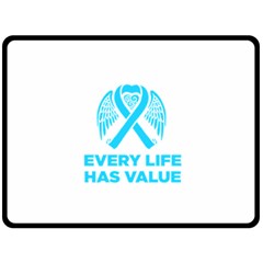 Child Abuse Prevention Support  Double Sided Fleece Blanket (large)  by artjunkie